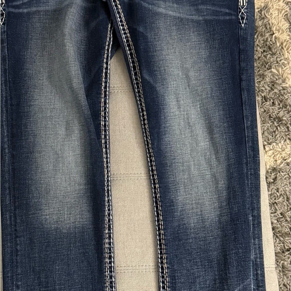 Rock Revival Indigo Jeans with Embroidered Details - Picture 2 of 8